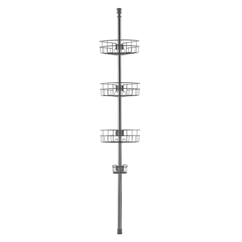 VEVOR 39" to 125" High Shower Corner Caddy Tension Pole Rust-Proof Tension Pole 