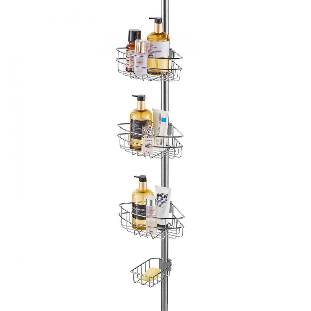 VEVOR 39" to 125" High Shower Corner Caddy Tension Pole Rust-Proof Tension Pole 