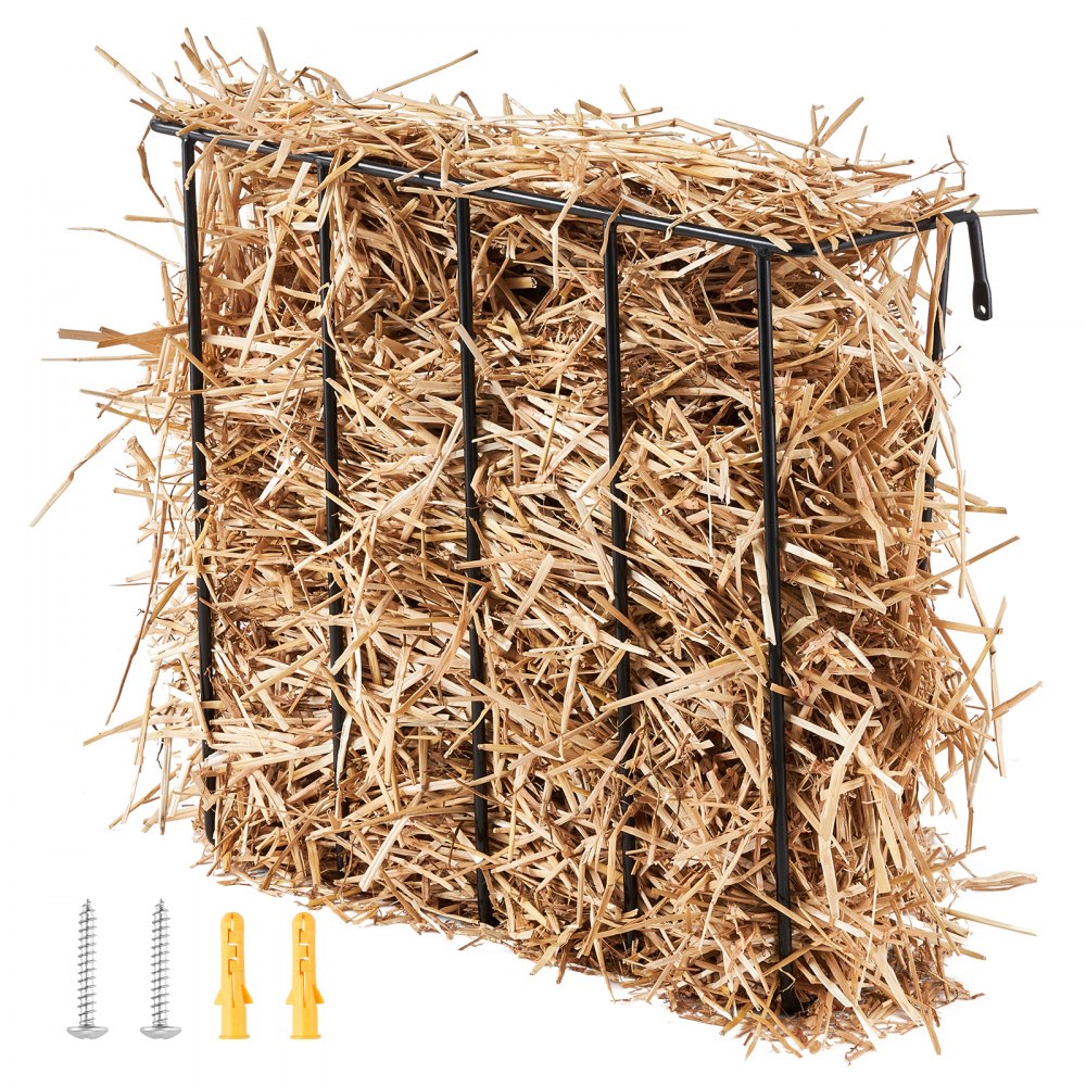 VEVOR Livestock Hay Feeder 24 Gallons Wall Mounted Goat Hay Rack for Horses 