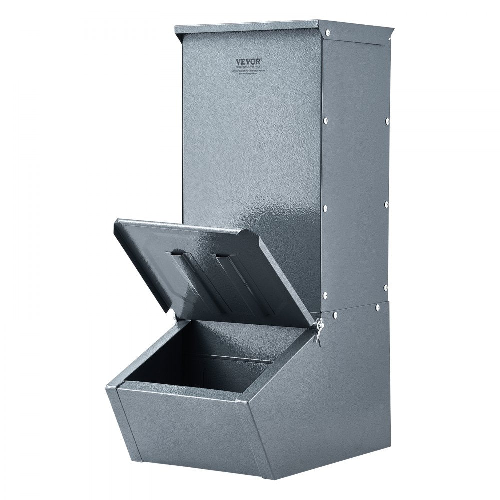 VEVOR Hog Feeder 2.2 Bushel Metal Double Door Pig Feeder Feeding up to 5 Hogs 