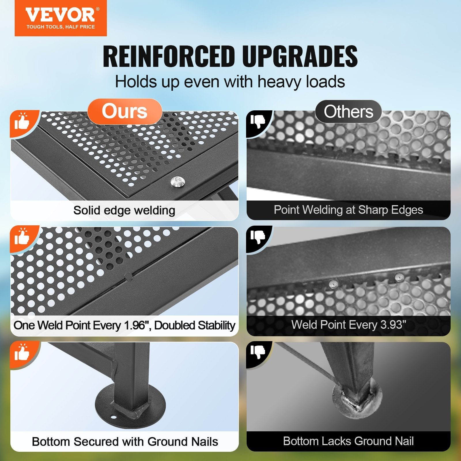 VEVOR Goat & Sheep Stand, 47x23 inch Livestock Stand, Metal Livestock Milking and Shearing Stand 21" to 33" Adjustable Height, with Headpiece and Nose Loop, 500lbs Loading Weight, Black 