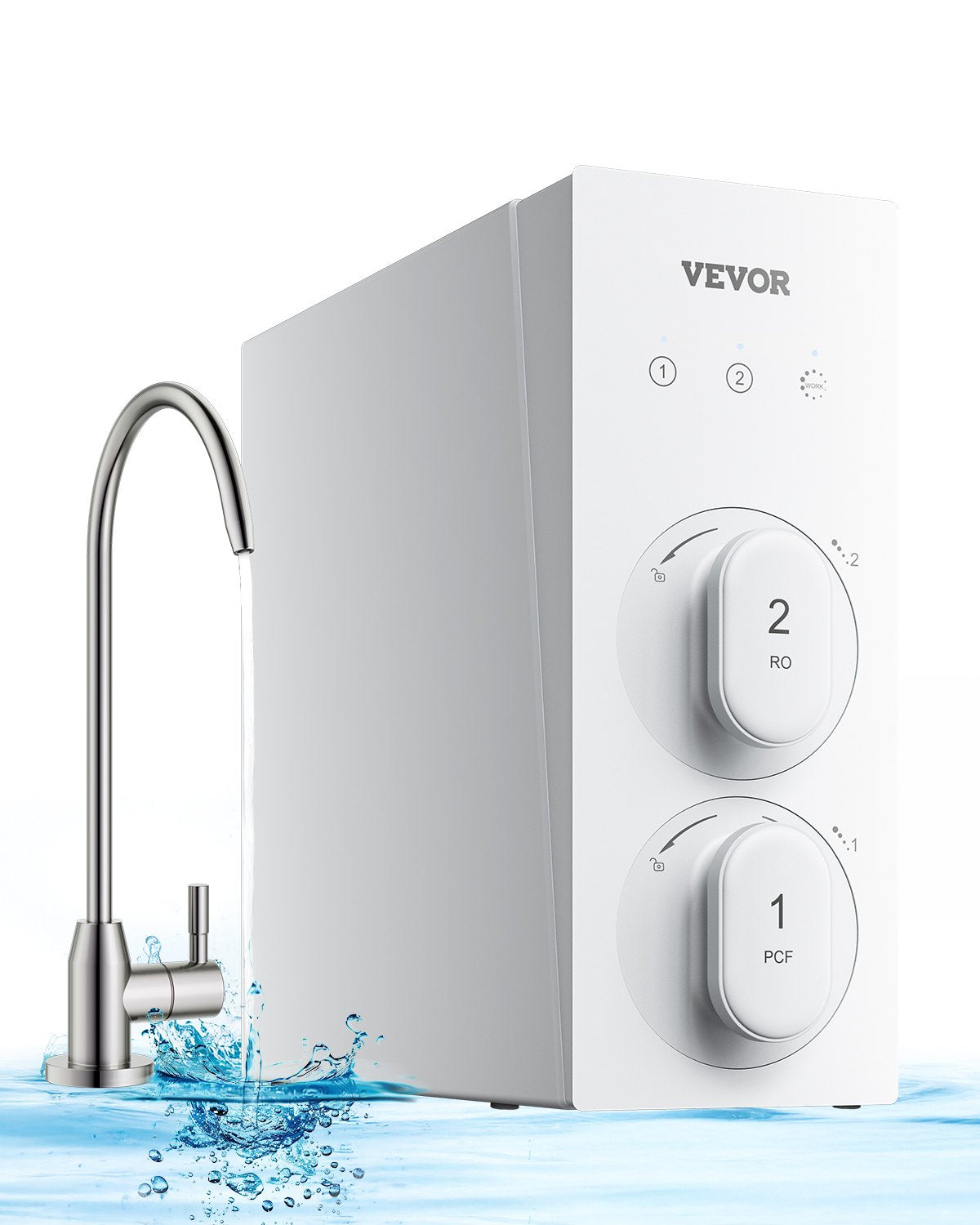 VEVOR Reverse Osmosis System 400 GPD 8-stage Tankless Under Sink Water Filter 