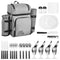 VEVOR Beach Picnic Backpack Bag for 4 Person with Cooler Compartment Grey