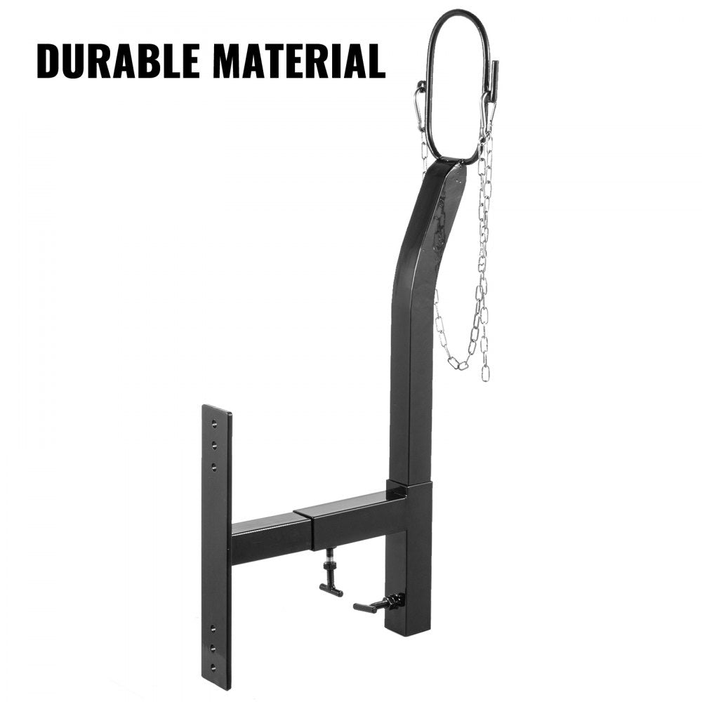 VEVOR Livestock Stand, 9.8" Height and Trimming Stand 5.9" Length Adjustable, Steel Gate Attachment Nose Loop Headpiece, Nose Loop Goat Trimming Stands, Sheep Shearing Stand, for Sheep & Goats 