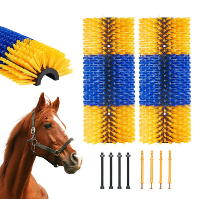VEVOR Livestock Scratching Brush 2Pcs Itch Relief Horse Scratcher Brush 17.1 in 