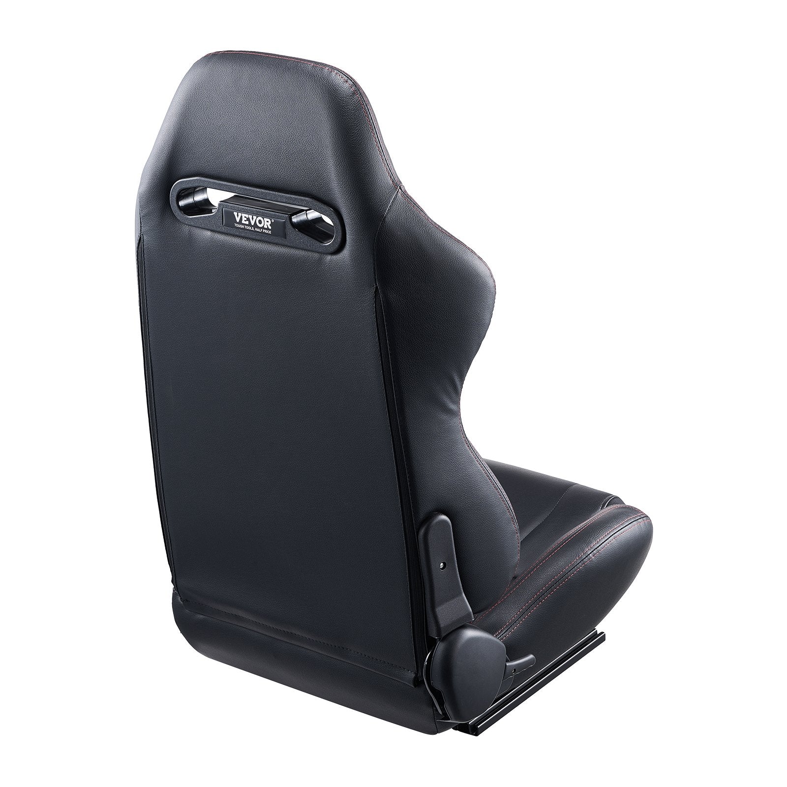 VEVOR 2 Set Racing Seat Adjustable Racing Chair with PVC Leather & Q235B Slider 