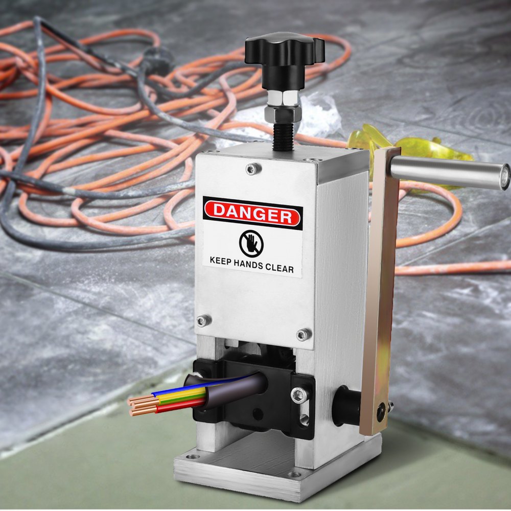 VEVOR Wire Stripping Machine Scrap Metal Recycle Tool Wire Stripping Tool 1.5-25 mm Cable Wire Stripping Machine  with 1 Cutting Blade Wire for Scrap Copper Wire Cable Stripping Cutters (2 Holes) 