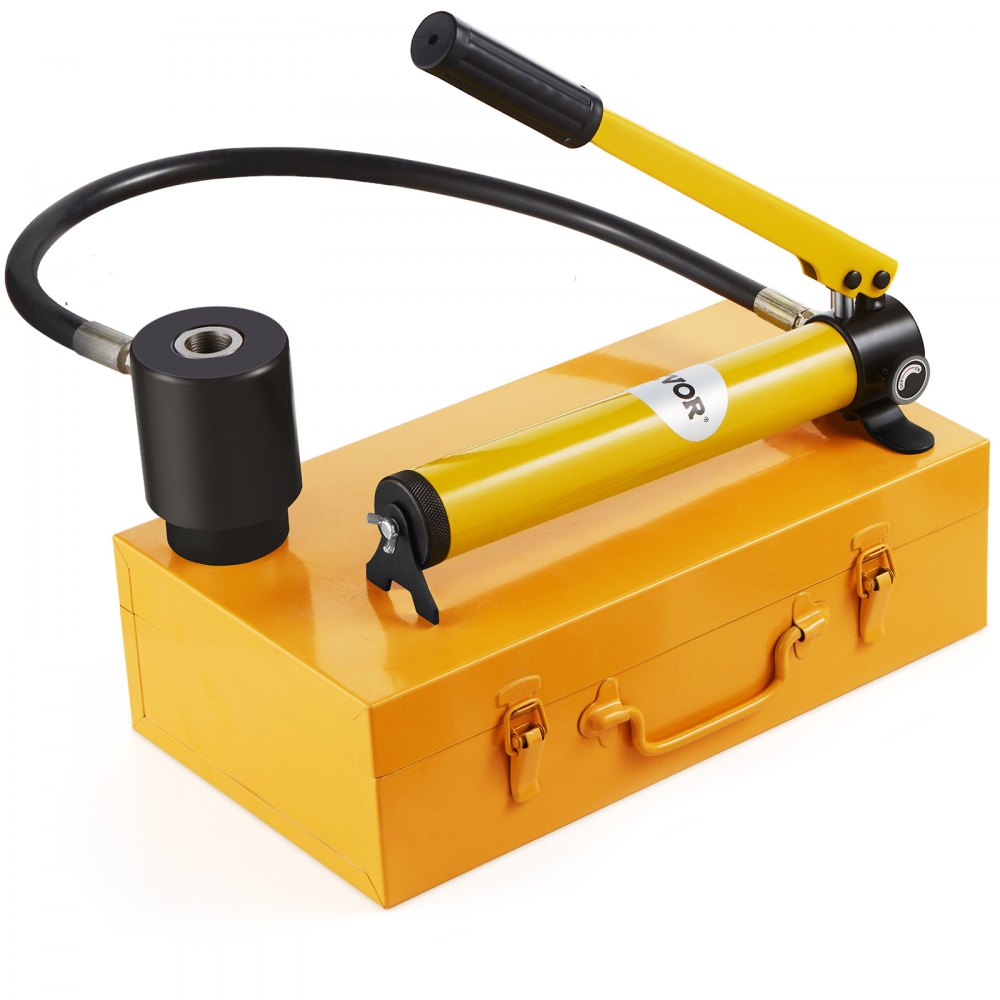 VEVOR 15 Ton Hydraulic Knockout Punch Driver Kit Hole Tool 1/2"-4" with 10 Dies 