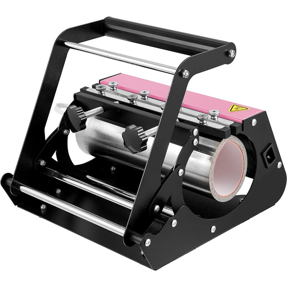 VEVOR Mug Heat Press, 11-30oz Tumbler Heat Press Machine, Sublimation Transfer Straight Skinny Tumblers, Cup Heat Press with Heat-resist Gloves & Tape, DIY Ceramic Mugs Cups Glasses, As Gift, Pink 