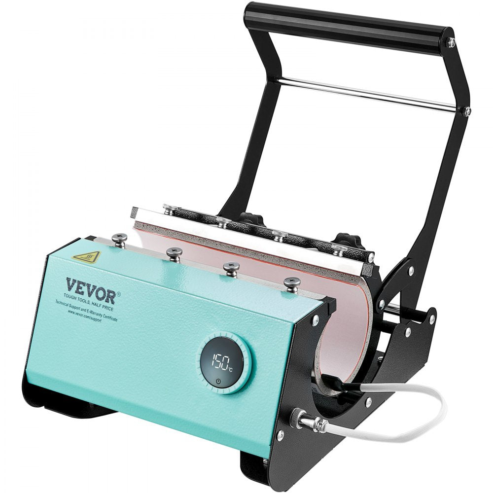 VEVOR Mug Heat Press, 11-30oz Tumbler Heat Press Machine, Sublimation Transfer Straight Skinny Tumblers, Cup Heat Press with Heat-resist Gloves & Tape, DIY Ceramic Mugs Cups Glasses, As Gift, Green 