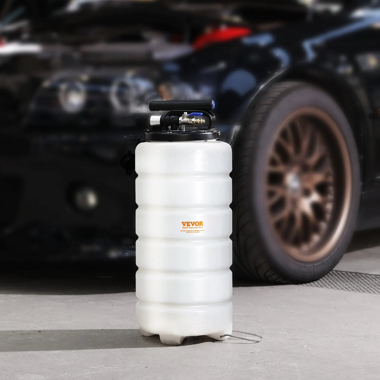 VEVOR Fluid Extractor, 4 Gallons (15 Liters), Pneumatic/Manual Oil Changer Vacuum Fluid Extractor with Dipstick and Suction Hose, Oil Extractor Change Pump for Automotive Fluids Vacuum Evacuation