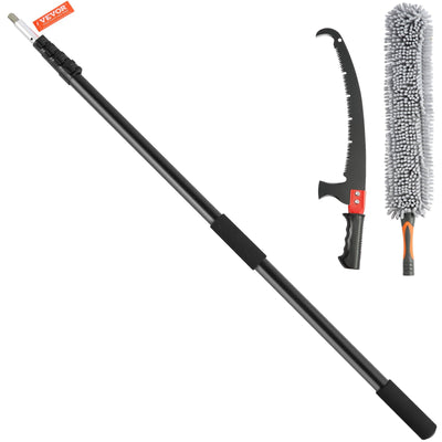 VEVOR Manual Pole Saw Extendable Tree Pruner 4.9-20 ft Aluminum Alloy Pole 