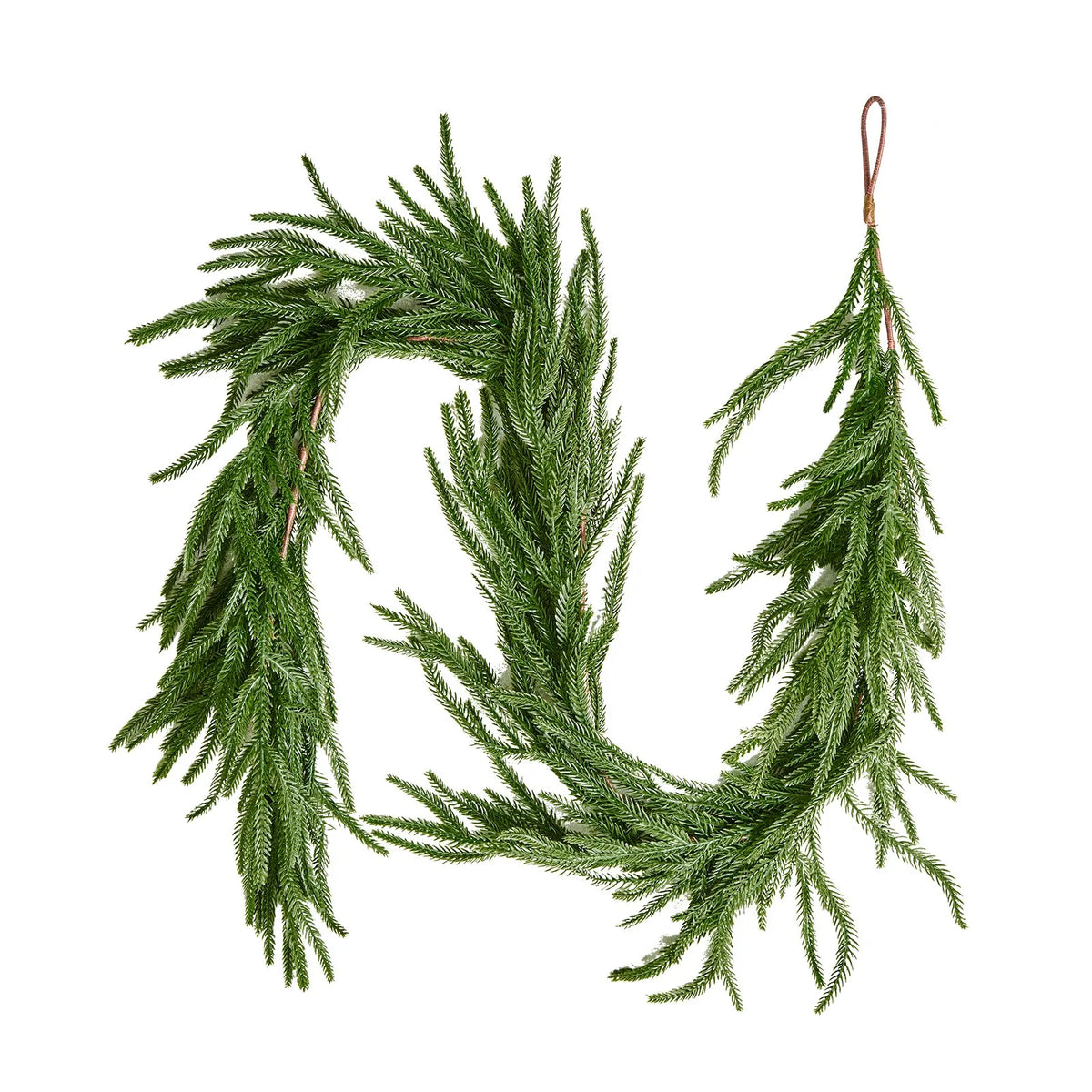 VEVOR 5-Ft Christmas Garland, Realistic Norfolk Pine Artificial Evergreen Greenery for Indoor and Outdoor Holiday Decor