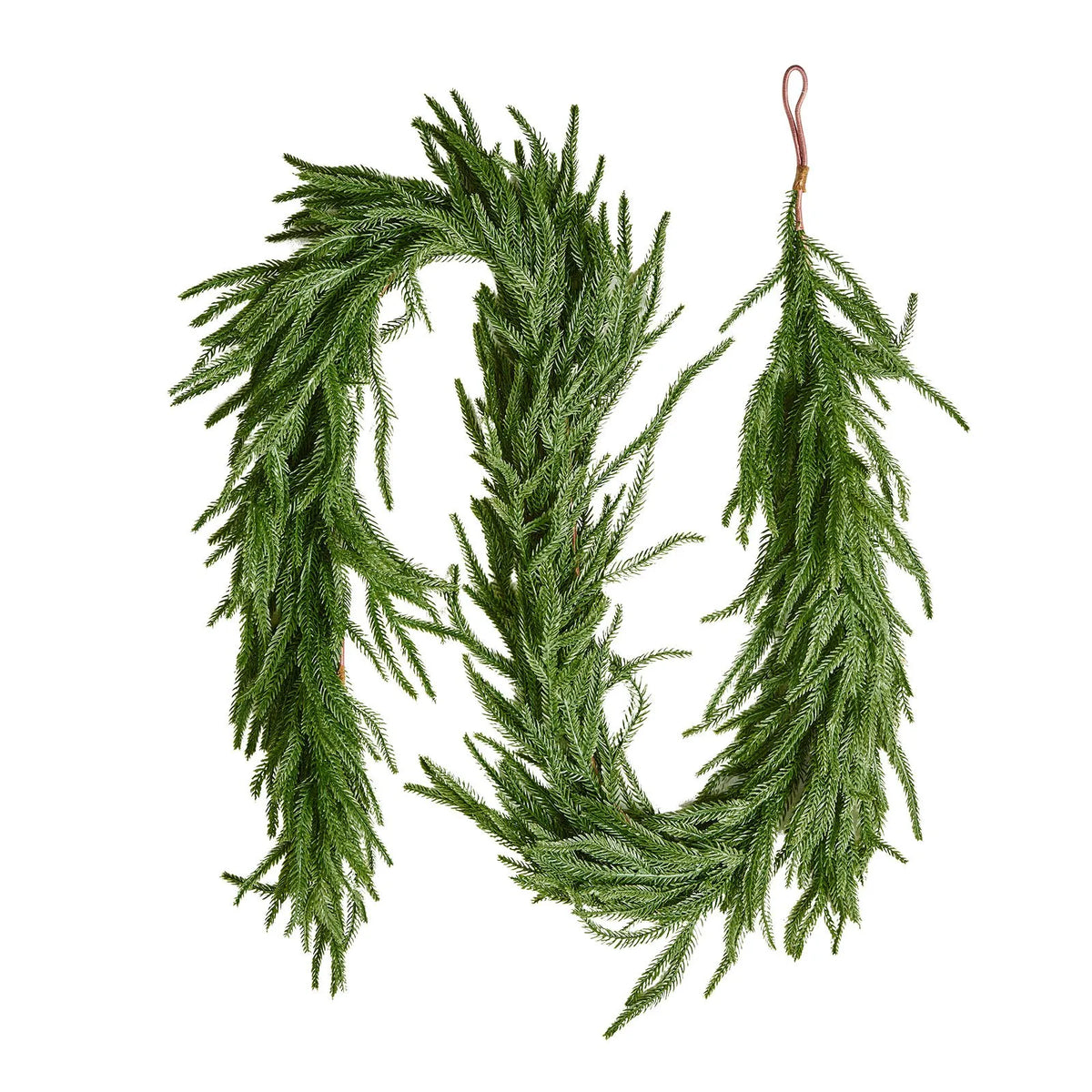 VEVOR 6-Ft Christmas Garland, Realistic Norfolk Pine Artificial Greenery for Indoor and Outdoor Holiday Decor