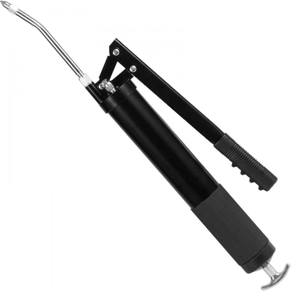 VEVOR Grease Gun, 10000 PSI Max. Working Pressure, 20 OZ / 600 CC Capacity Heavy Duty Lever Action Grease Gun Kit, Includes 18.5 Inch Flexible Hose, 2 Black Flat Couplers, and 1 Straight Metal Pipes 