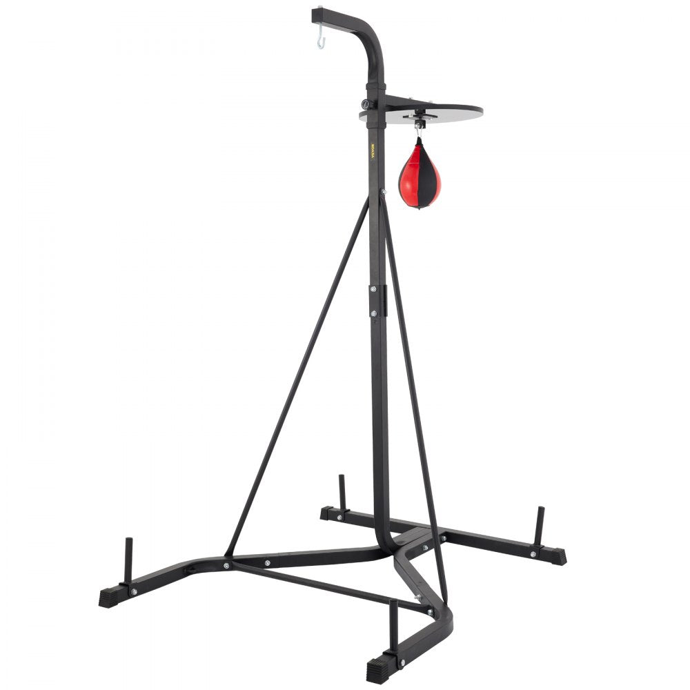 VEVOR Heavy Bag Stand with Speed Ball , Height Adjustable Punching Bag Stand, Foldable Boxing Bag Stand Steel Sandbag Rack Freestanding Up to 132 lbs for Home and Gym Fitness. 