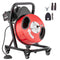 VEVOR Drain Cleaner Machine 50FT x 1/2 Inch Manual Feed Snake Auger with Wheels