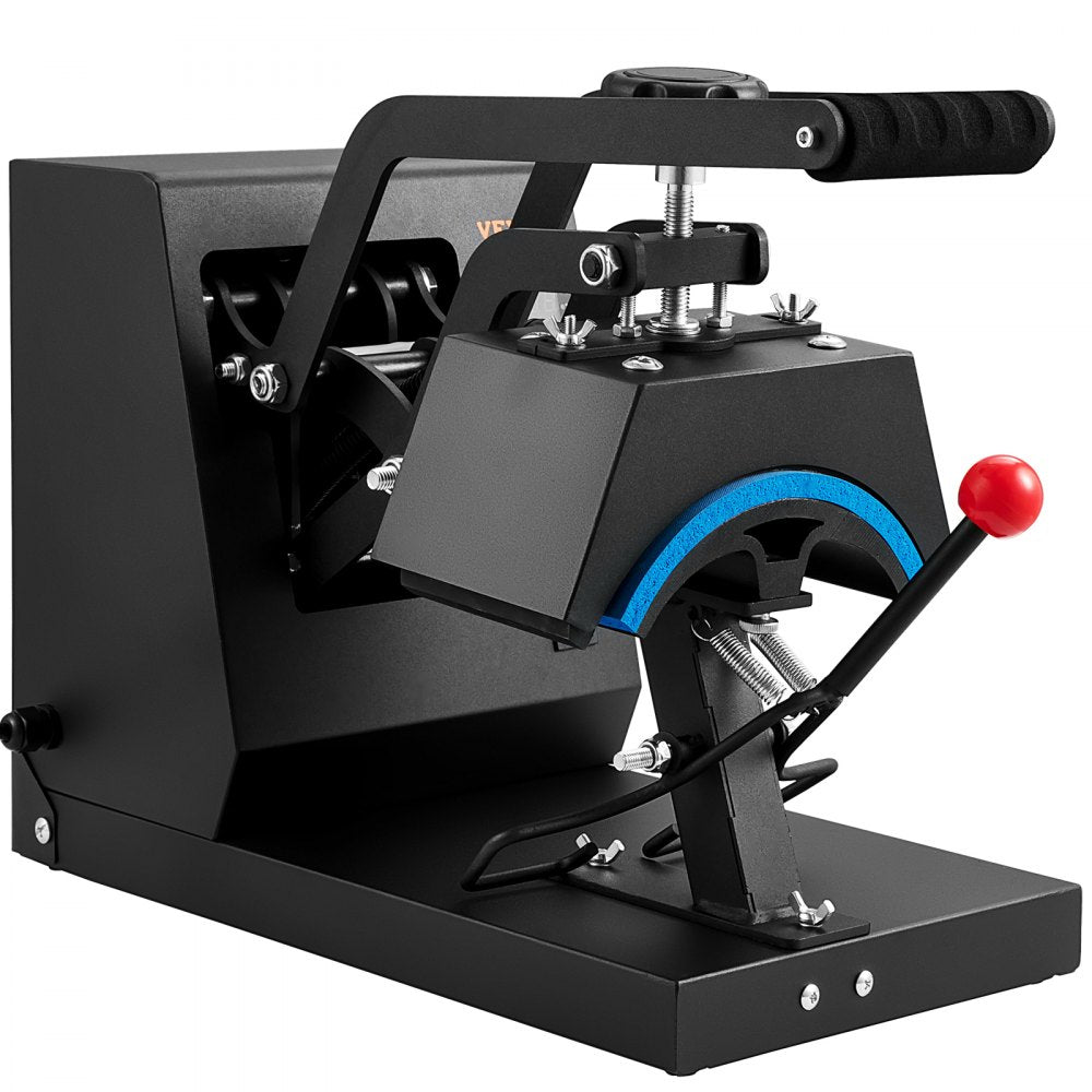 VEVOR Hat Heat Press, 4-in-1 Cap Heat Press Machine, 6 x 3in Clamshell Sublimation Transfer, LCD Digital Timer Temperature Control with 4pcs Curved Heating Elements (6x3/6.7x2.7/6.7x2.7/8.1x3.5) 