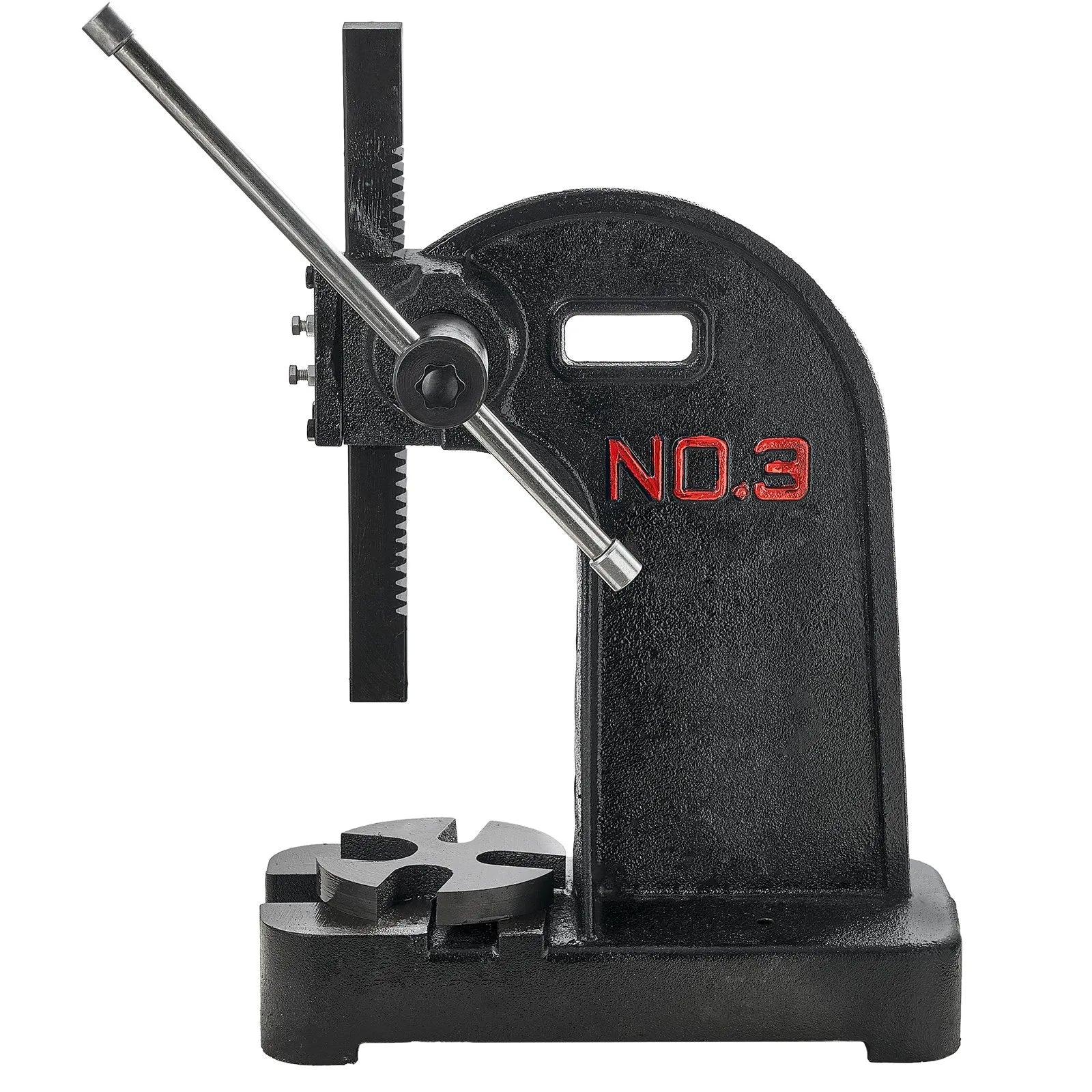 VEVOR Arbor Press, 3 Ton Manual Arbor Press, 12.2" Maximum Height, Cast Iron Heavy-duty Manual Desktop Arbor Press, Precision Hand Press for Stamping, Bending, Stretching, Forming