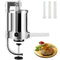 VEVOR Sausage Stuffer, 2.5LBS/1.5L Capacity, 304 Stainless Steel Vertical Sausage Stuffer, Sausage Filling Machine with 3 Stuffing Tubes, Suction Base and Manual Crank for Household or Commercial Use