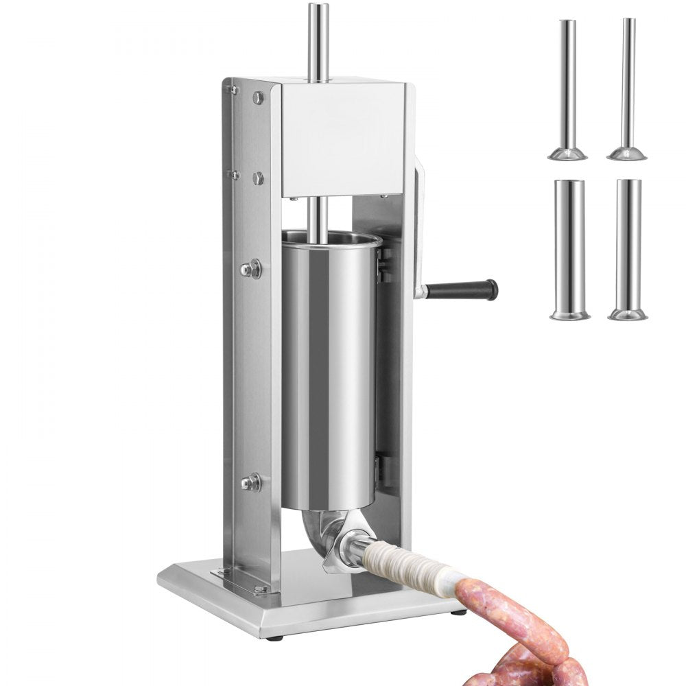 VEVOR Sausage Stuffer 8LBS/5L Capacity Homemade Sausage Maker Stainless Steel 