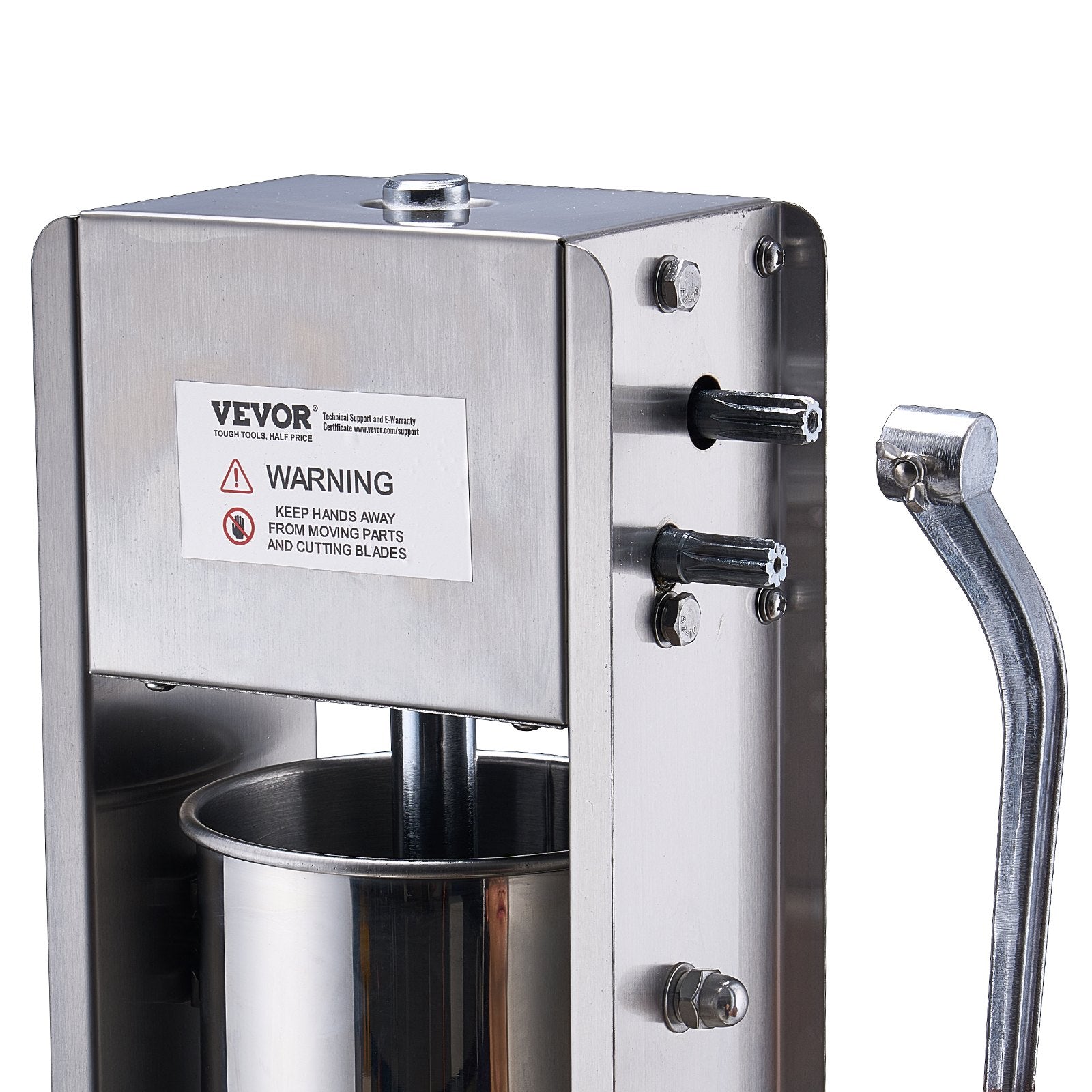 VEVOR Manual Sausage Stuffer 7 L Vertical Sausage Machine 304 Stainless Steel 