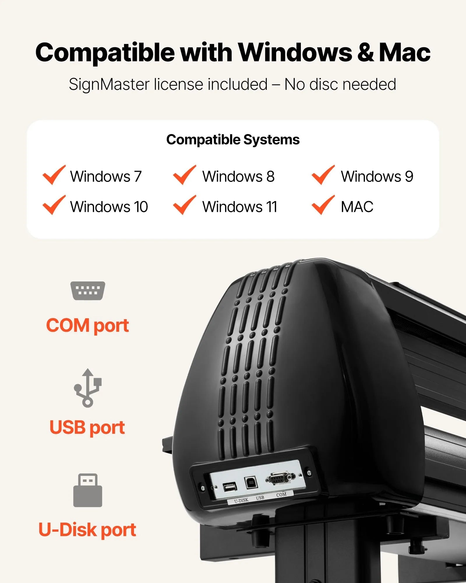 VEVOR Vinyl Cutter Machine, 53 inch Max Feed Width, Dual Blades, Adjustable Force and Speed, LED Display, Vinyl Plotter Cutter Printer with Signmaster Software for Compatible with Windows and macOS 