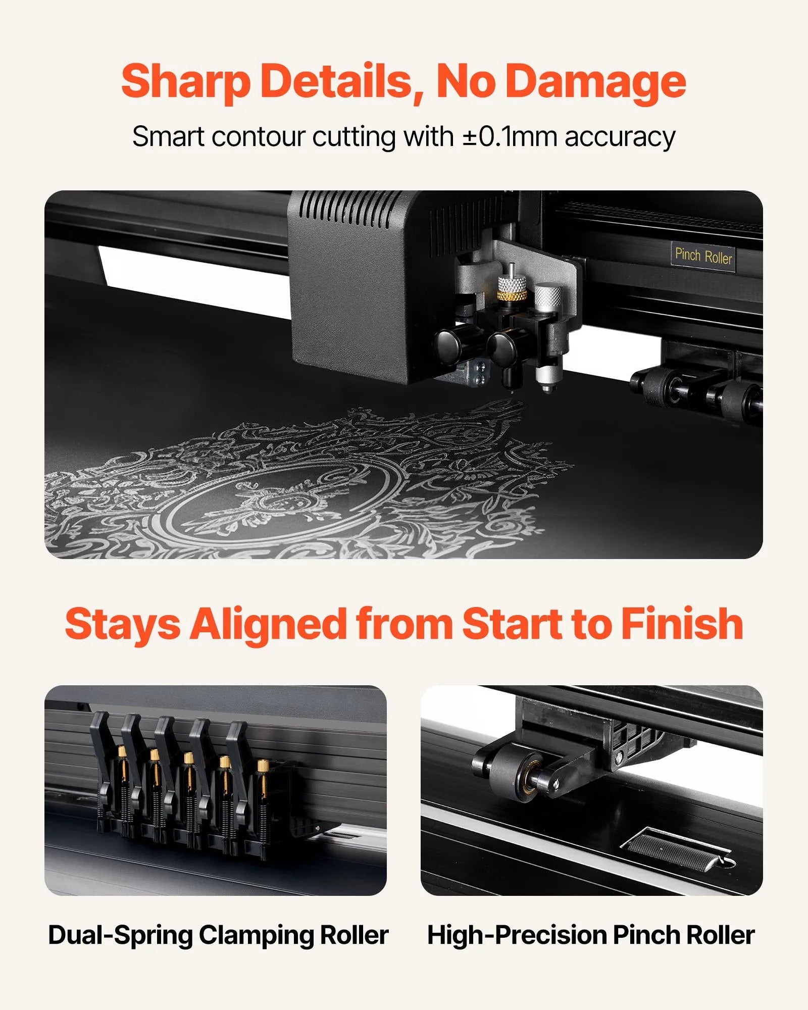 VEVOR Vinyl Cutter Machine, 53 inch Max Feed Width, Dual Blades, Adjustable Force and Speed, LED Display, Vinyl Plotter Cutter Printer with Signmaster Software for Compatible with Windows and macOS 
