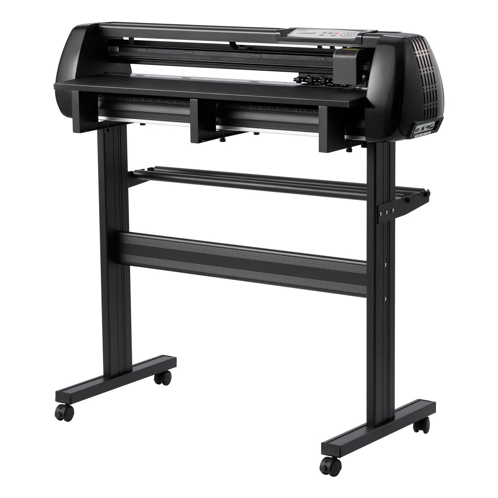 VEVOR Vinyl Cutter Machine, 34 inch Max Feed Width, Dual Blades, Adjustable Force and Speed, LED Display, Vinyl Plotter Cutter Printer Bundle with Sticker Sheets, Transfer Film, Signmaster Software 