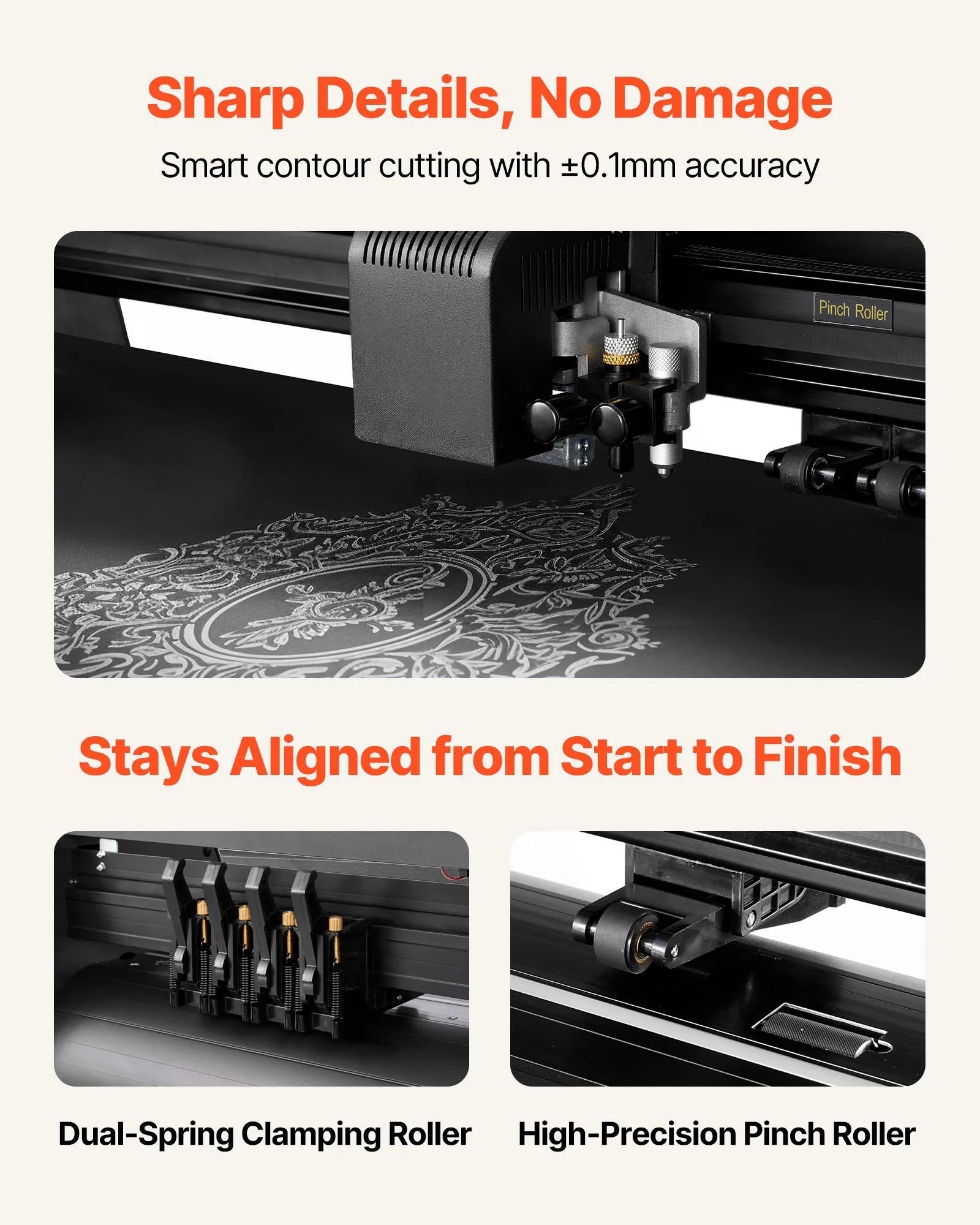VEVOR Vinyl Cutter Machine, 34 inch Max Feed Width, Dual Blades, Adjustable Force and Speed, LED Display, Vinyl Plotter Cutter Printer with Signmaster Software for Compatible with Windows and macOS 