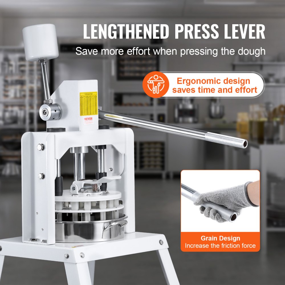 VEVOR Manual Dough Divider 10PCS Hand Press Dough Cutter Bread Maker for Bakery 