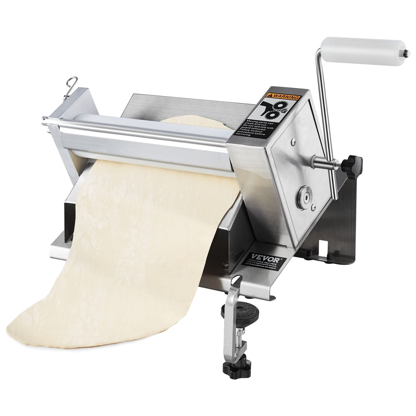 VEVOR Manual Dough Sheeter Machine Max 1/2" Dough Roller Pastry Press Machine 