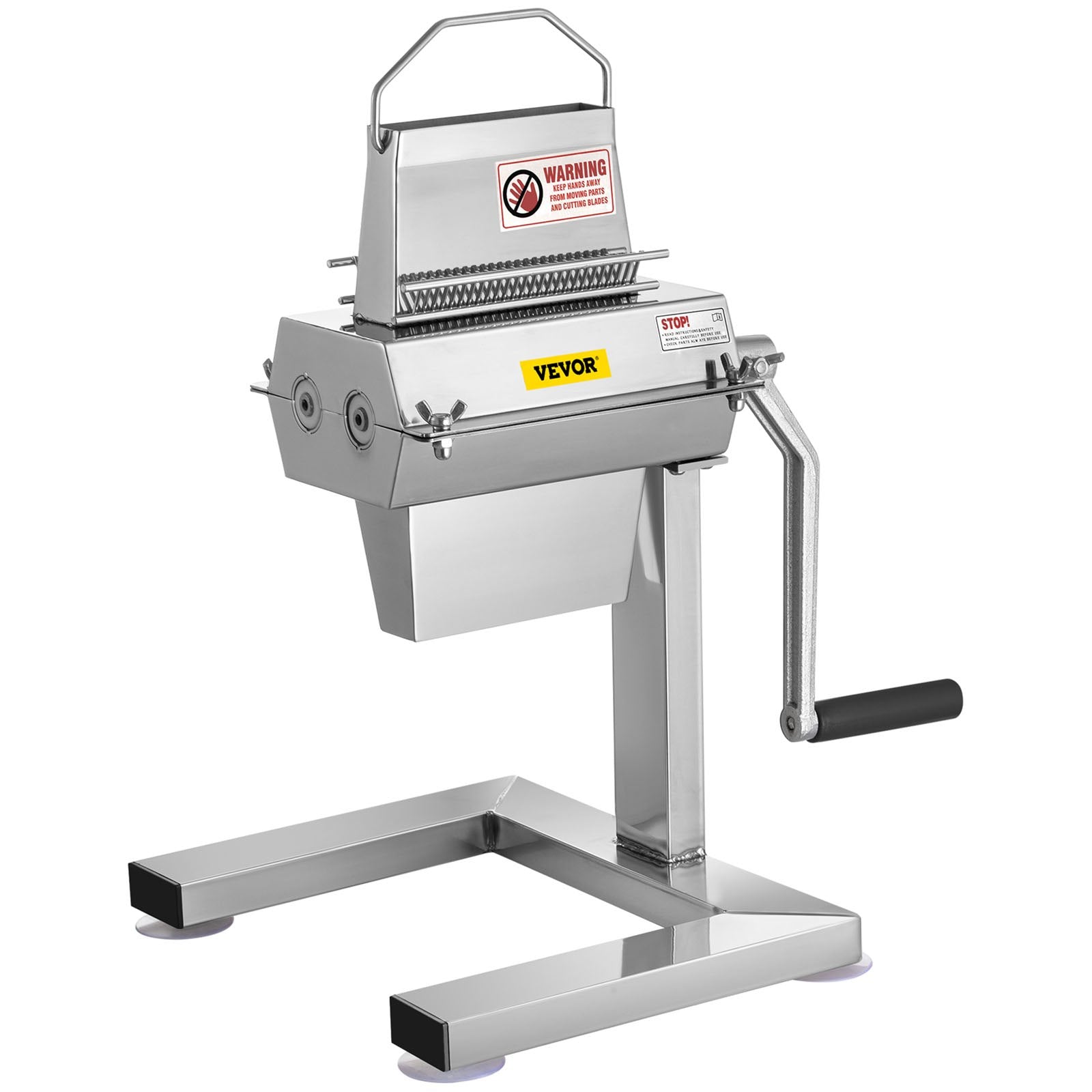 VEVOR Meat Tenderizer Machine, 5 in/12.5 cm Cutting Width, Manual Steak Tenderizer with Stainless Steel Blades and C-Clamp Combs, Heavy Duty Construction Used for Tendering Pork Beef Mutton 