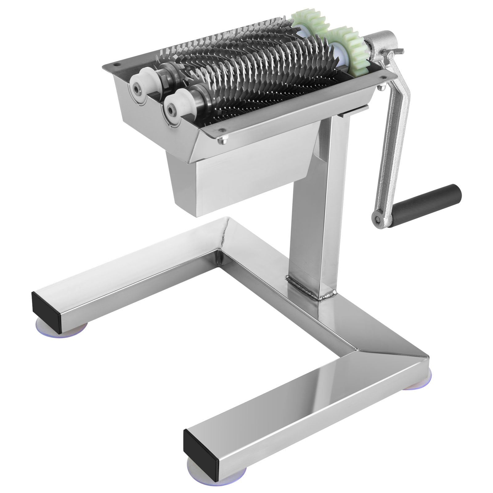 VEVOR Meat Tenderizer Machine, 5 in/12.5 cm Cutting Width, Manual Steak Tenderizer with Stainless Steel Blades and C-Clamp Combs, Heavy Duty Construction Used for Tendering Pork Beef Mutton 