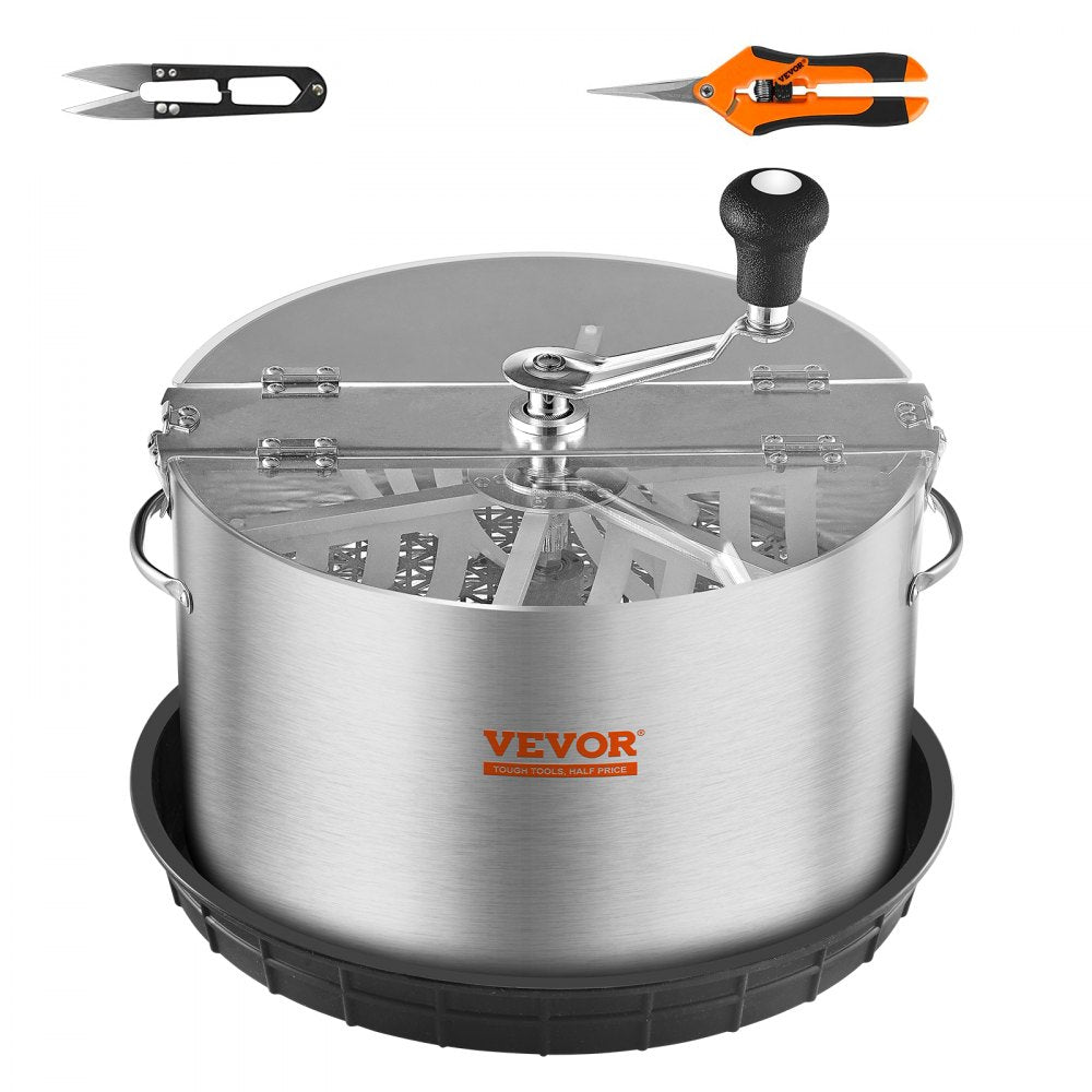 VEVOR Bud Leaf Trimmer, 16 inch Stainless Steel Manual Bud Trimmer Machine, with Clear PET Cover for Visual Cutting, Hand Pruners Included, for Cutting Leaves, Buds, Flowers, Hydroponic Plants 