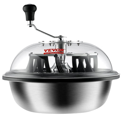 VEVOR Leaf Bowl Trimmer, 16'' Trimmer Bowl, Manual Bud Trimmer with Stainless-Steel Blades for Twisted Spin Cut, Clear Visibility Dome, Foldable Herb Drying Rack and Hand Pruner Included 
