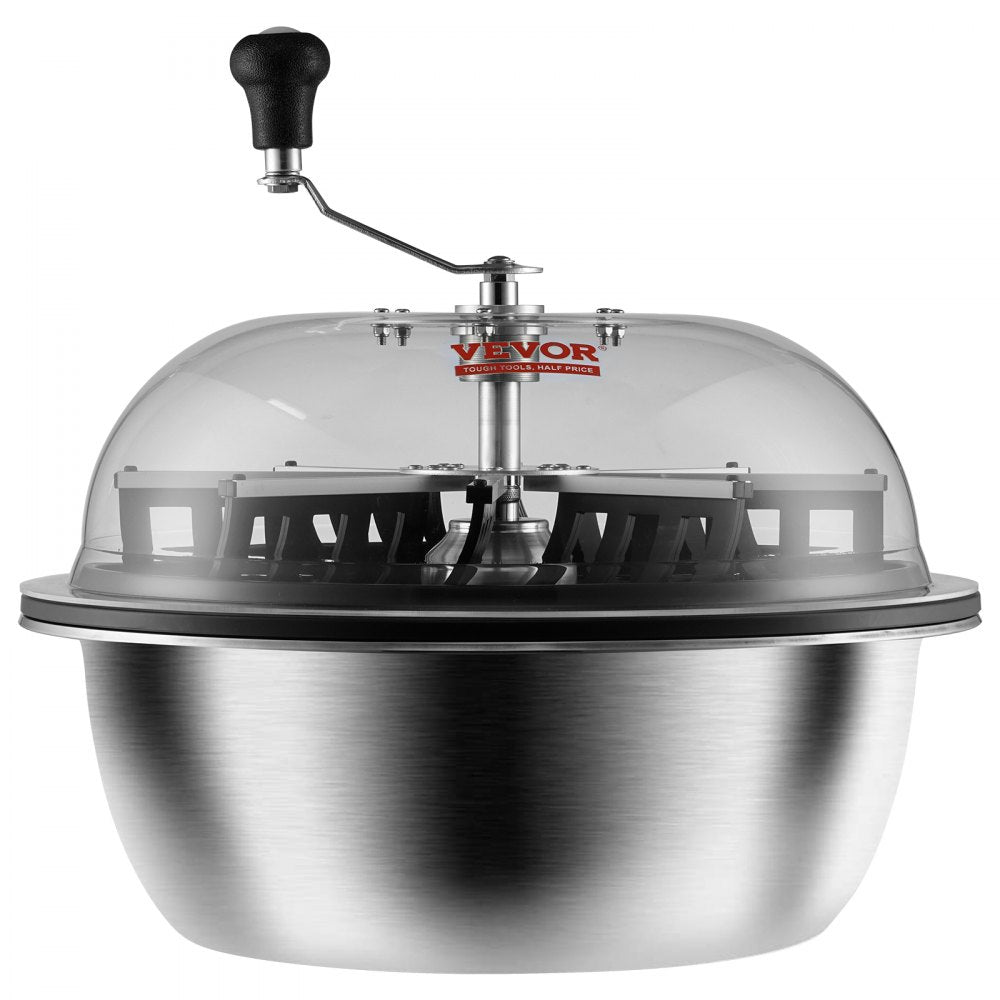 VEVOR Leaf Bowl Trimmer, 19'' Trimmer Bowl, Manual Bud Trimmer with Stainless-Steel Blades for Twisted Spin Cut, Clear Visibility Dome, Foldable Herb Drying Rack and Hand Pruner Included 