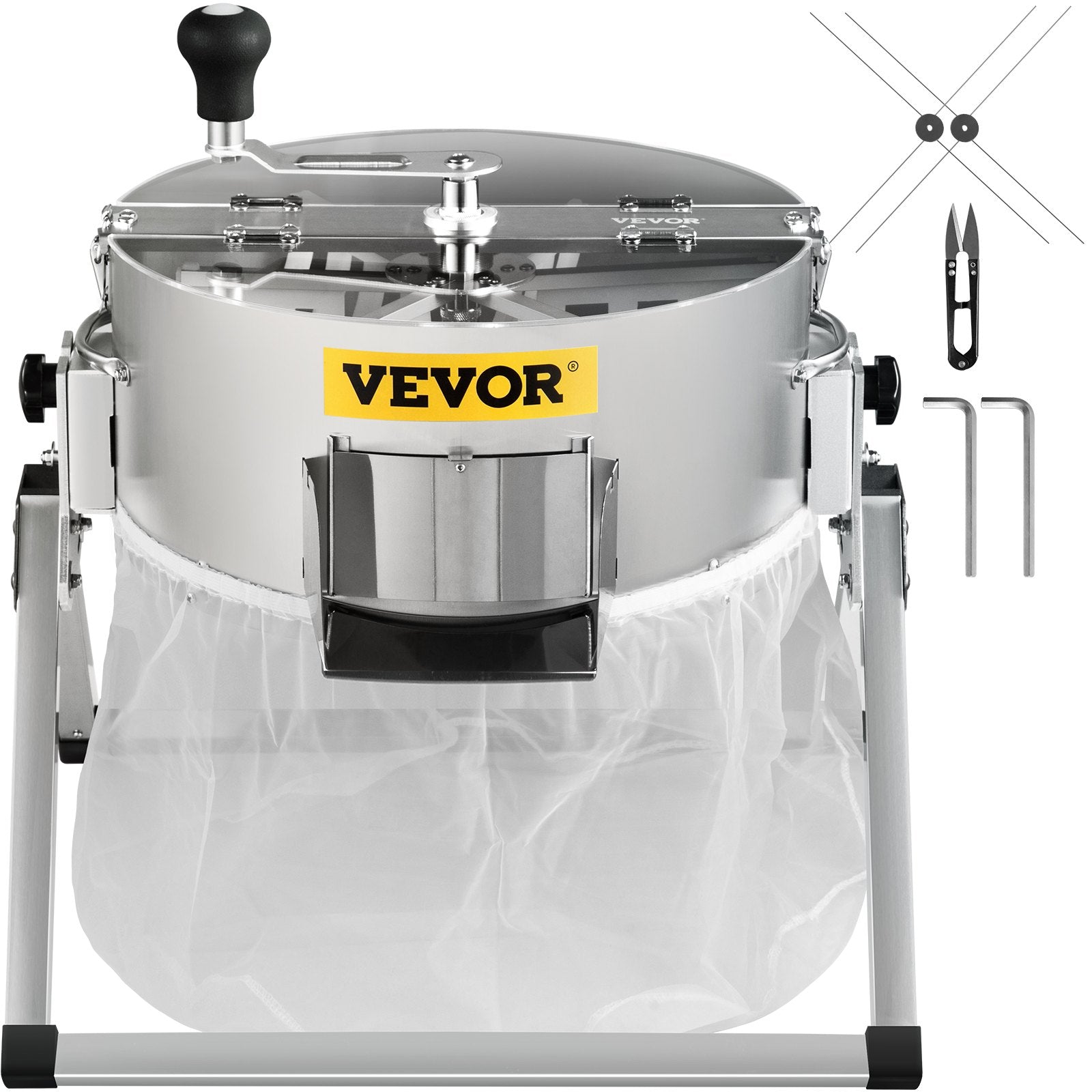 VEVOR Bud Leaf Trimmer, 16 inch Manual Hydroponic Dry or Wet Plant Trimming Machine, with Sharp Stainless Steel Blades & Solid Metal Gearbox, Twisted Spin Cut for Flowers, Leaves, Herbs 