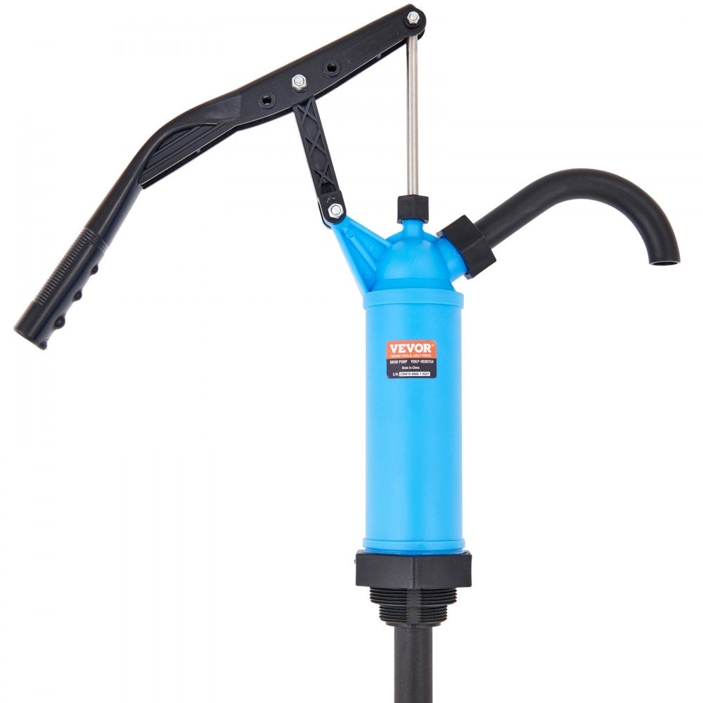 VEVOR Drum Pump, 9.5 oz. Per Stroke, Lever-Action Barrel Pump, Fits 5-55 Gallon Drums with 3-Section Suction Tube Assembly & Hose, Hand Operated, Designed to Transfer Water, Alcohol, Corrosive Liquids 