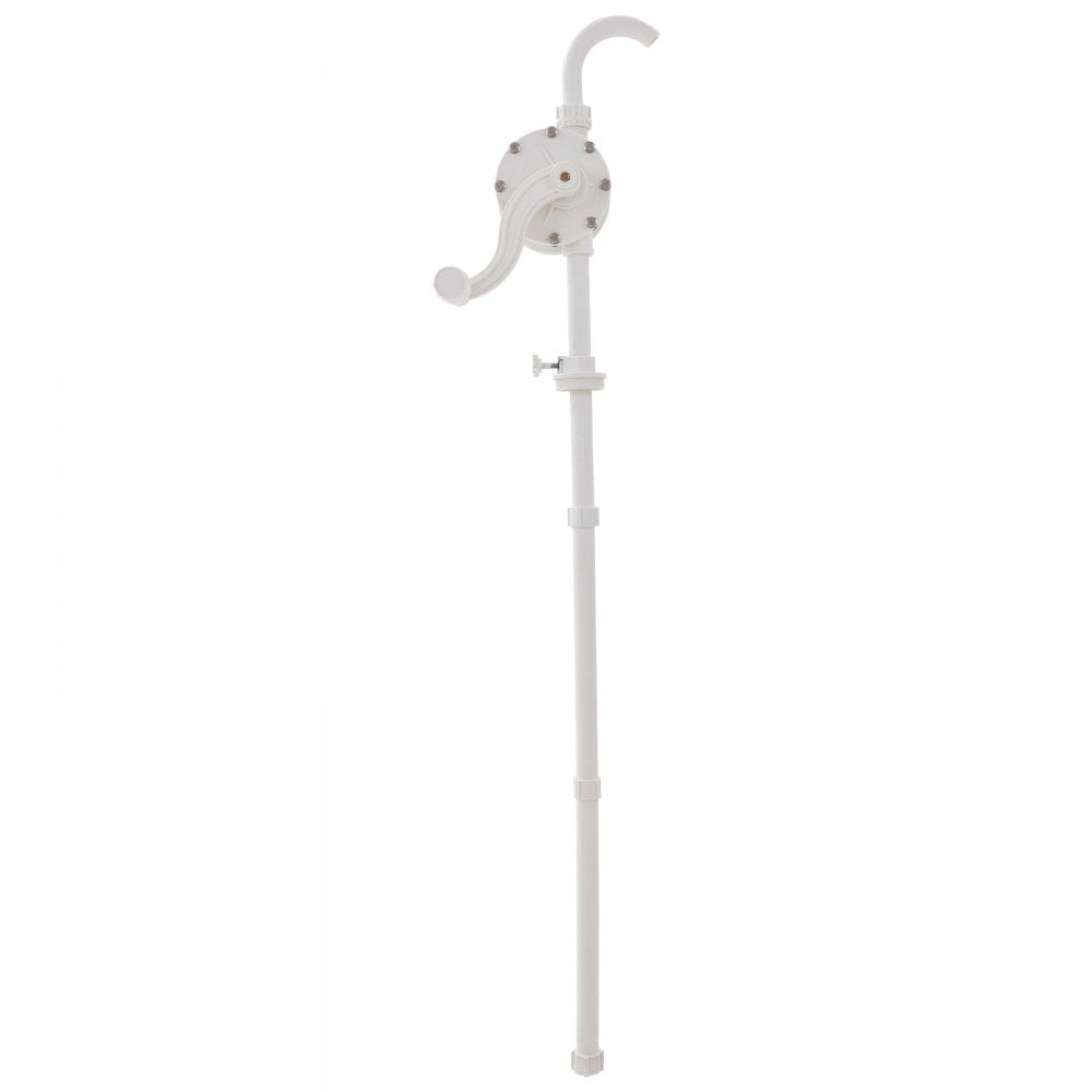 VEVOR Drum Pump, 6.5 GPM Flow, Rotary Barrel Pump Hand Crank, Fits 5 to 55 Gallon Drums with 3-Section Suction Tube Assembly and Hose, Designed for Fast Transfer of Water, Alcohol, Corrosive Liquids 