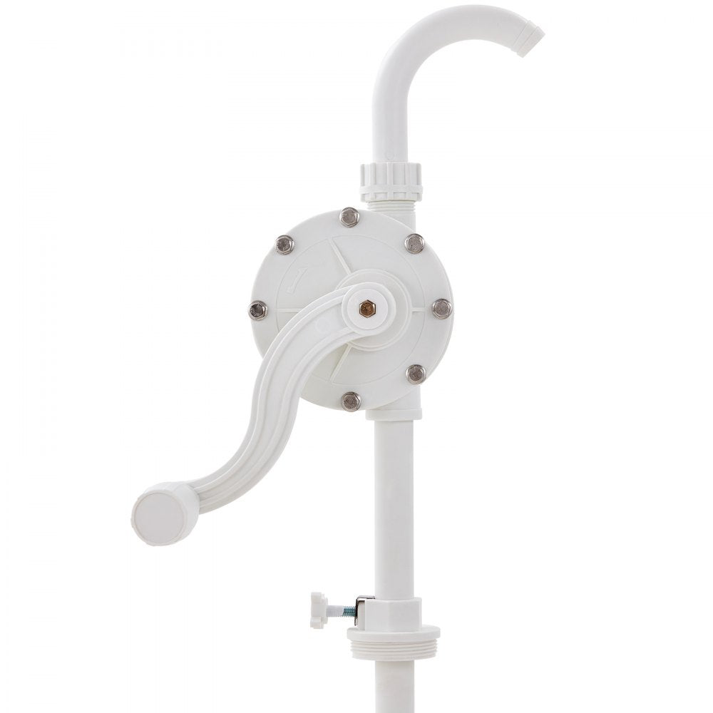 VEVOR Drum Pump, 6.5 GPM Flow, Rotary Barrel Pump Hand Crank, Fits 5 to 55 Gallon Drums with 3-Section Suction Tube Assembly and Hose, Designed for Fast Transfer of Water, Alcohol, Corrosive Liquids 