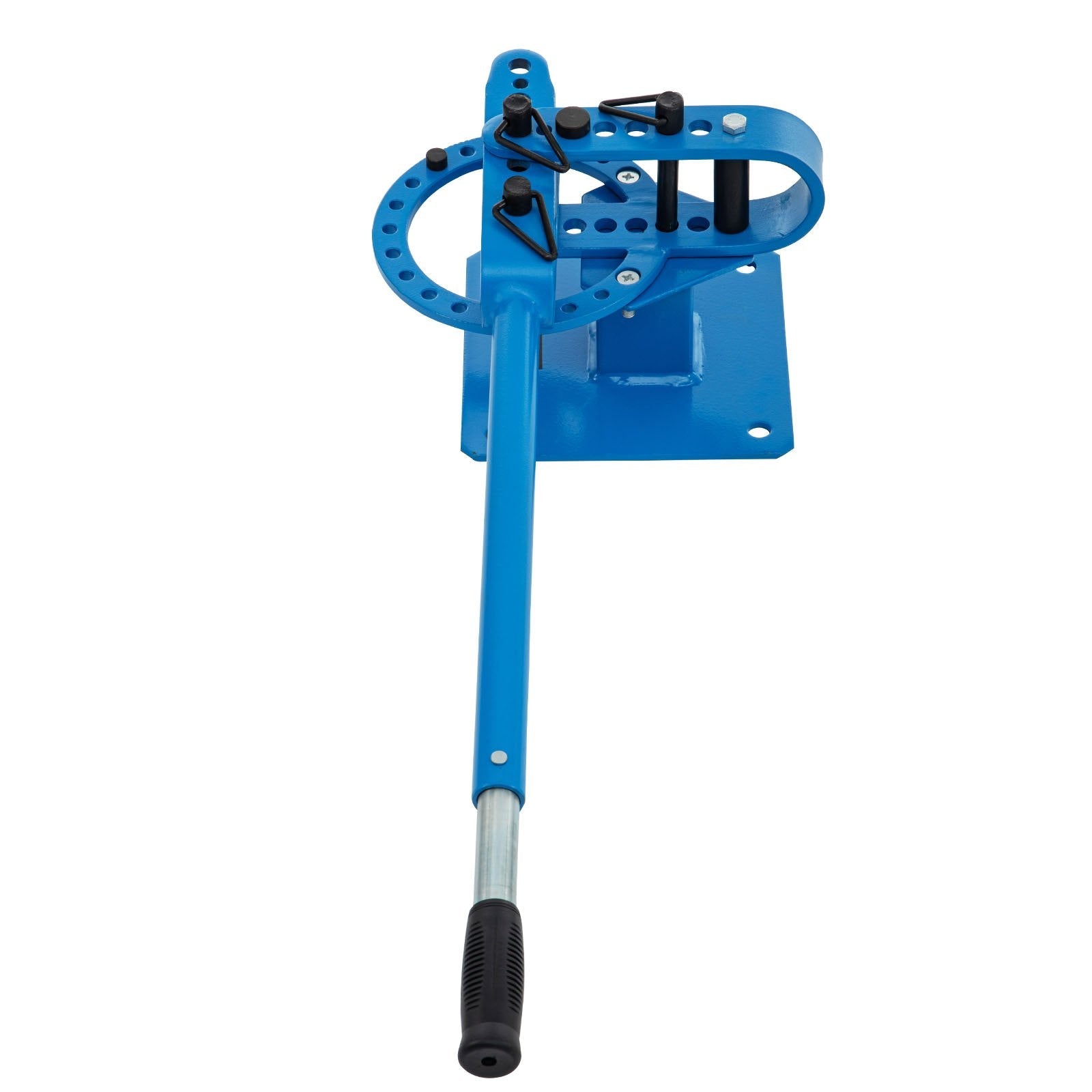 VEVOR YP-9 Manual Bench Top Compact Bender Pipe Bending Machine 7 Dies 1-3inch Metal Fabrication Tube Rod Pipe Bender 44ft Mount Powdercoat Telescoping Handle Maximum 5/8 Thick 1-15/16inch Width 