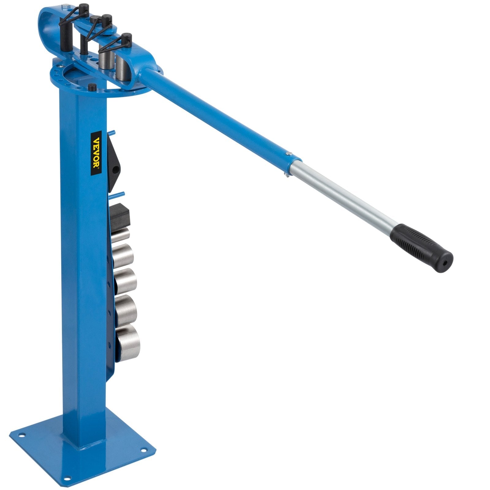 VEVOR YP 38 Pedestal Floor Compact Bender 7 Dies Versatile Compact Metal Tubing Bender 44' Mount Powdercoat Telescoping Handle Maximum 5/8" Thick 1-15/16" Width 