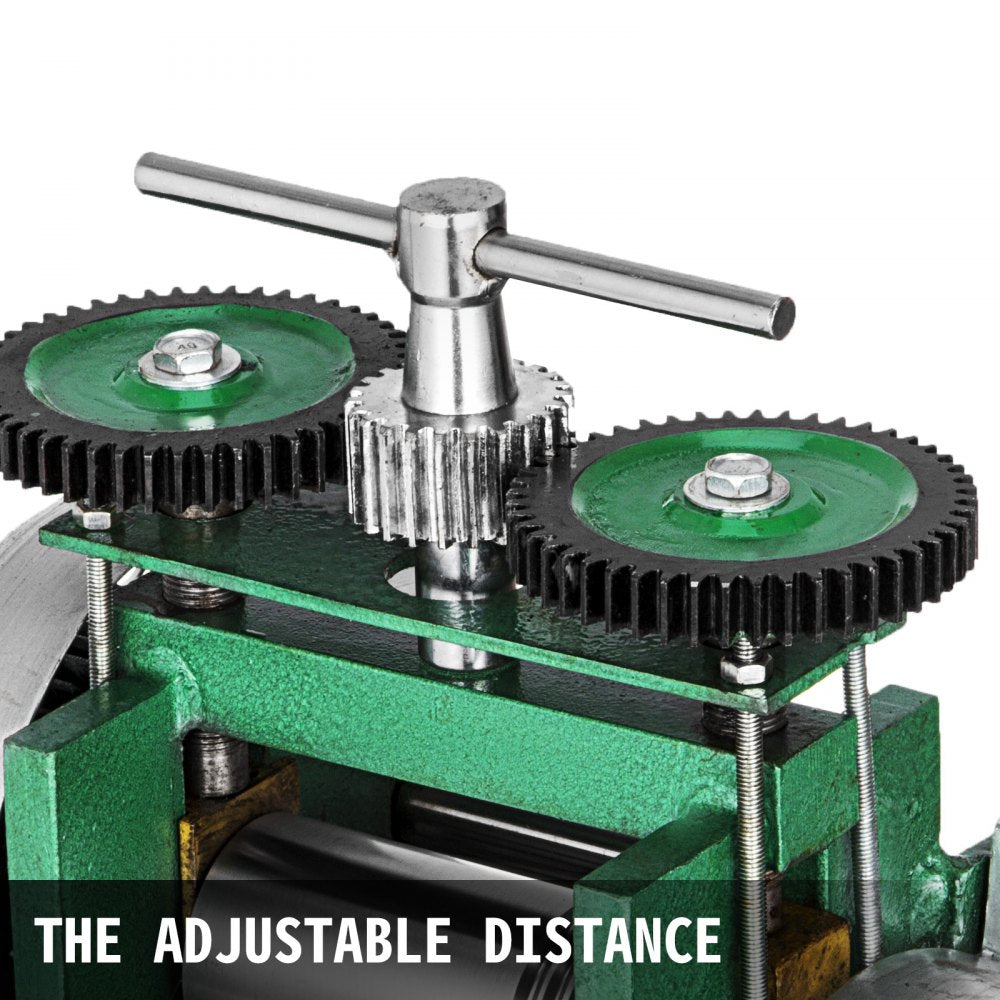 VEVOR Jewelry Combination Rolling Mill 120mm Width Flat Rolling Mill 55 mm Diameter Rollers Rolling Mill Press Gear Ratio 4:1 Jewelry Press Tabletting Tool for Jewelry Repair Design 