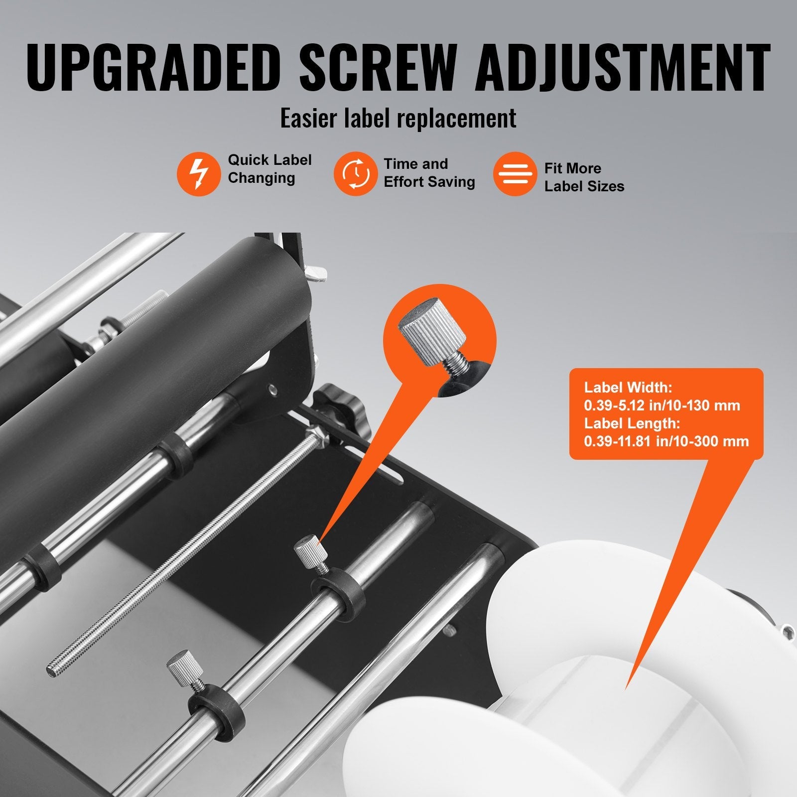 VEVOR Manual Round Labeling Machine, 15-20pcs/min, Bottle Label Applicator for Round Bottles, Adjustable Manual Round Bottle Labeler Suitable for Bottle Diameter 0.78-4.72 inches (with Pressing Bar) 