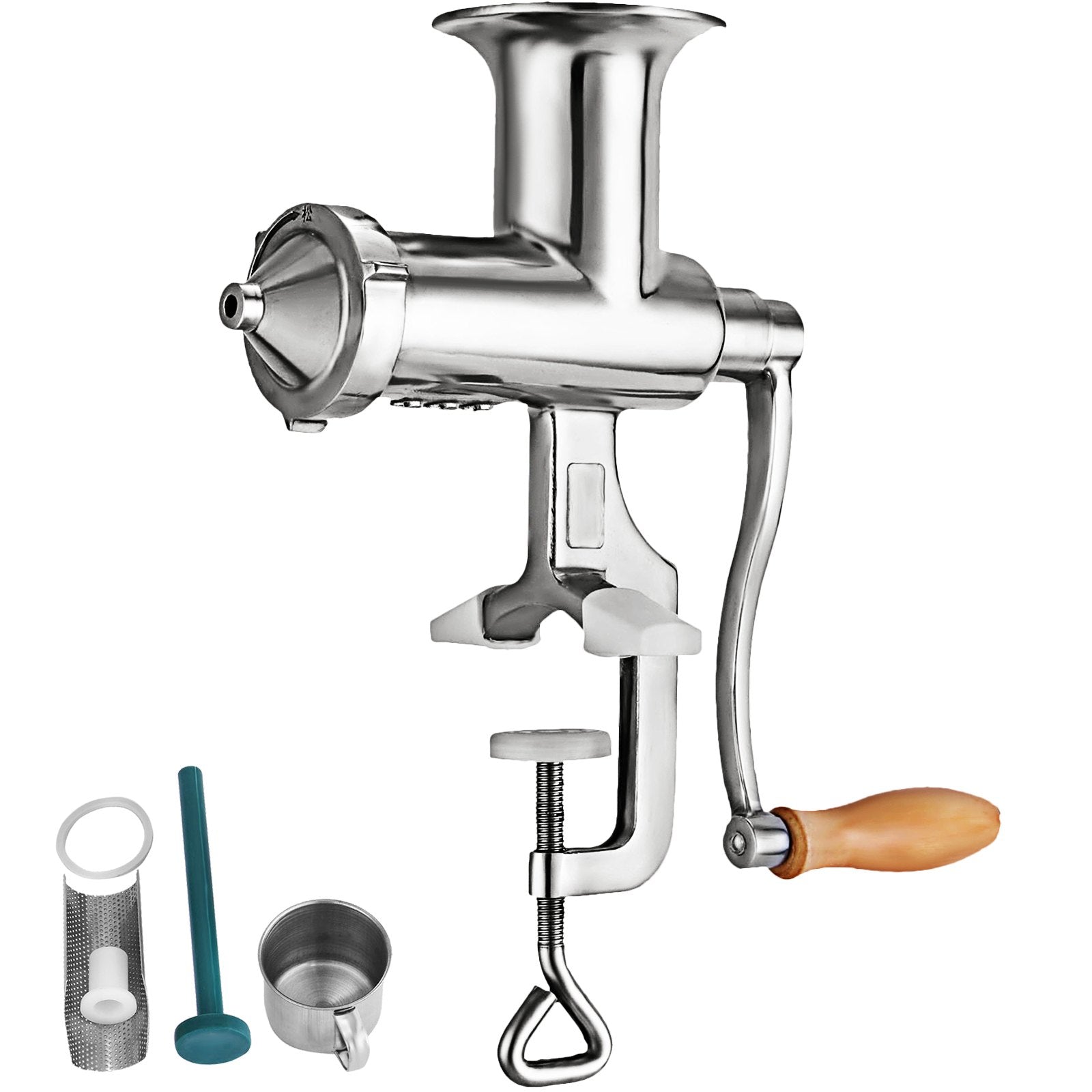 VEVOR Wheatgrass Extractor Portable Wheatgrass Juicer with 3 Sieves Wheatgrass Juicers Manual Stainless Steel Wheatgrass Extractor Machine for Wheat Grass Fruit Vegetable 