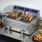 VEVOR Commercial Electric Deep Fryer, 24L 3000W Dual Removable Basket, Stainless Steel Electric Countertop Fryer with Time Control and Oil Filtration, Deep Fryer for Commercial Restaurant Use, Silver