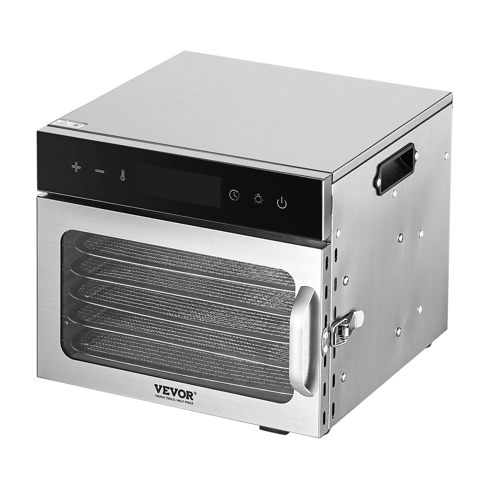 VEVOR 6 Trays Food Dehydrator Machine Stainless Steel 400W Jerky Fruit Drying 