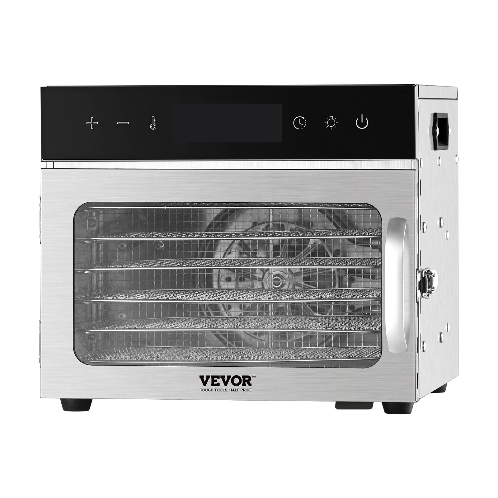 VEVOR 6 Trays Food Dehydrator Machine Stainless Steel 400W Jerky Fruit Drying 