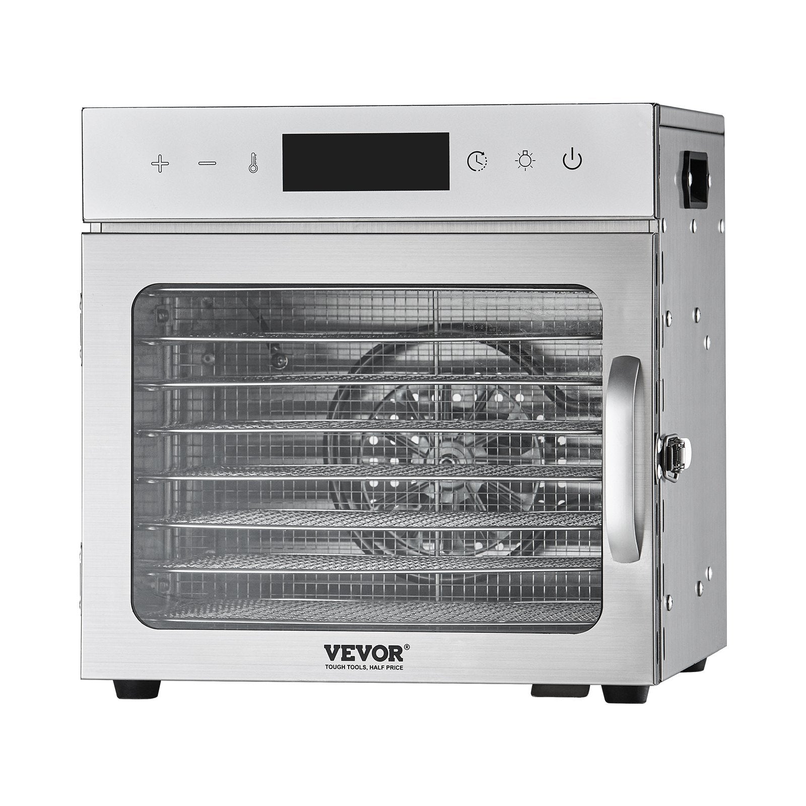 VEVOR 8 Trays Food Dehydrator Machine Stainless Steel 400W Jerky Fruit Drying 